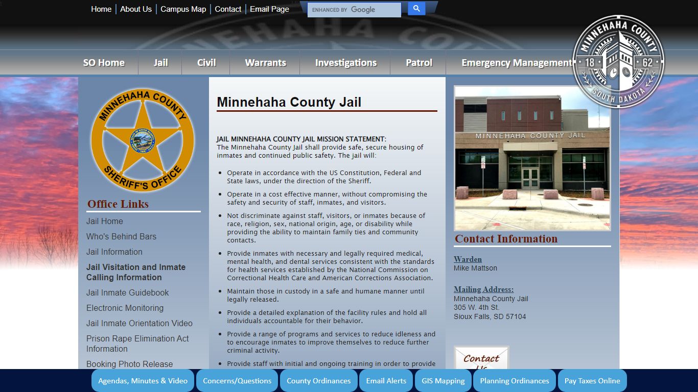 Minnehaha County, South Dakota Official Website - Sheriff's Office